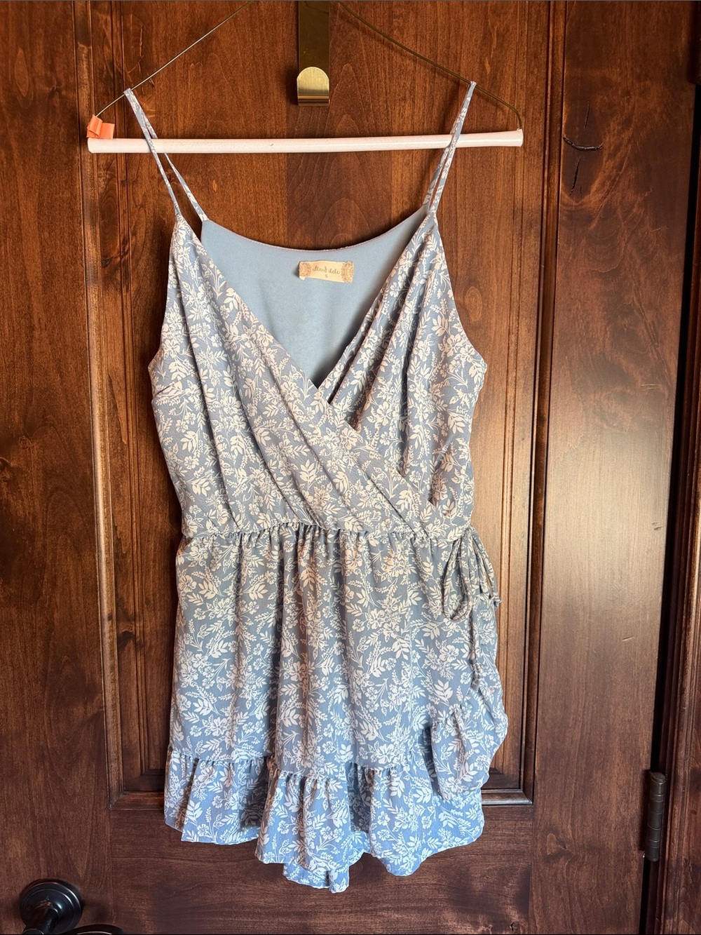 Altar'd State Blue and White Floral Romper